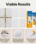 Before and after image showing clean grout lines with Hardcore Grout Repair Sealant For Shower And Bathtub Fast Drying Tile Caulk.