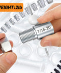 Nut And Bolt Thread Checker Tool For Fast, Accurate Standard And Metric Threads, SAE Male Female Gauge Set in high-speed steel