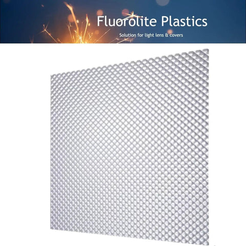 Clear Acrylic Prismatic Light Panels 20 Pack For Fluorescent And LED Lighting, 23.75 X 47.75 Inches, 0.100 Inch Thick, panel close-up