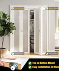 Bifold Door Repair Bracket Kit For 1 3 Eighths Inch Wood Doors Top Or Bottom Mount Reinforces Pivot Holes Easy Install 4 Pack