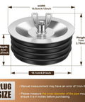 2 Pack 4 Inch Sewer Cleanout Cap Cover For Most Pipe Ends In Sinks And Pools Mechanical Steel Expansion Plug With Durable Rubber Gasket Floor Drain Cap For PVC Pipes End Cap For Sewer Cleanouts