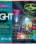Light Up Learning With This Electronics Exploration Kit Featuring 175 Plus STEM Projects Full Color Project Manual 55 Plus Parts Hands On Educational Toy For Kids 8 And Up Kid Friendly box showcasing circuit board and parts