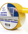 Heavy-Duty Double-Sided Carpet Tape That Stays Put 2 Inch Wide 40 Yard Rug Tape for Wood Tile Vinyl Floors Residue-Free