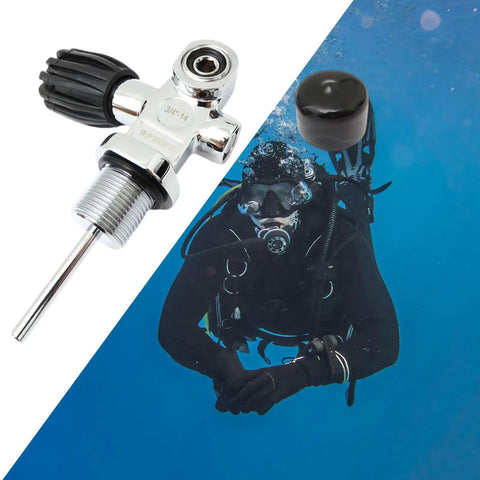 High Pressure 3000 Psi Scuba Regulator Valve For Tanks And Cylinders with diver in ocean background