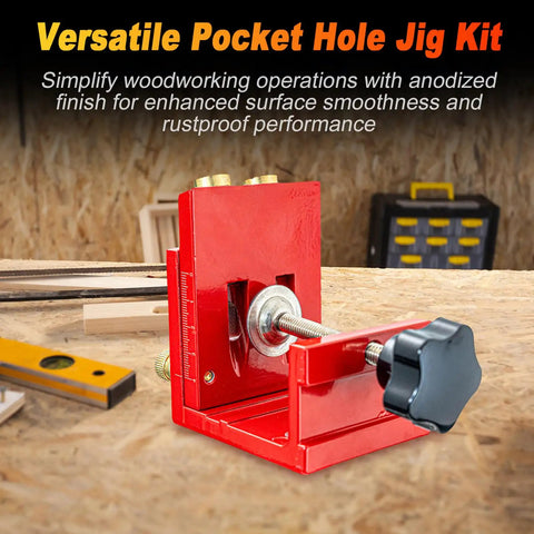 Heavy Duty Aluminum Pocket Hole Jig For Killer Furniture Builds And Cabinet Projects With Dang Precise Adjustable Angles and smooth drilling control.