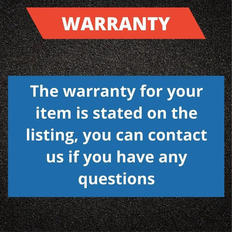 Warranty information card for Toyota Yaris 06-11 1.5L Hatchback Dual Catalytic Converter Ext Pipe And Muffler Exhaust Replacement Parts Kit