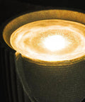 Close-up of LED light feature from Outdoor Tabletop Water Fountain With LED Lights Made From Recycled Polyethylene Eco Friendly Materials For Patio Porch And Backyard Bubbling Water Feature UV Resistant Durable Yard Decor For All Weather