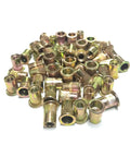Flat Head Threaded Insert Nuts Set 30 Pcs M3 To M12 With Flush Countersunk Finish, easy install, assorted steel inserts