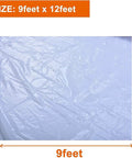 Clear Plastic Drop Cloths For Painting, 5 Pack 9x12 Feet Tarp, waterproof and tear-resistant with size dimensions
