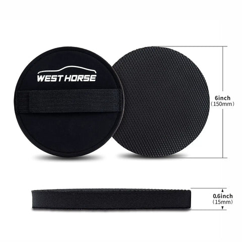 6 Inch Clay Pad For Auto Detailing With Velcro Backing Disc Compatible With DA Polisher Clay Bar Pad Disc Includes Hand Strap Applicator
