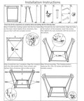 Installation instructions for Open Style Mobile Floor Mat Transporter Cart With Wheels, Heavy Duty Galvanized Steel Rack, 40 by 28 by 42 Inches