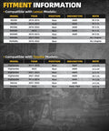 Fitment chart for Lexus and Toyota models, detailing model years, positions, drivetype, and notes for compatible rear wheel hubs.