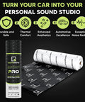 Heavy Duty Car Sound Deadening Sheets 11 Square Foot Triple Layer 180 Mil Thick on a roll for effective noise control.