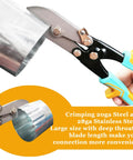 Five Blade Sheet Metal Hand Crimper for Downspouts Ductwork Venting and Stove Pipe Quick Crimp 20 Gauge Steel 28 Gauge Stainless Steel