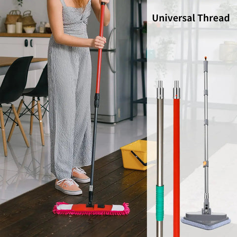 Two Pack Threaded Tip Replacement Kit for Mop and Broom Poles Ultra Durable Metal Handle Tips With 1 Inch Thread Easy Install