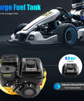 Beefy 7.5HP 212cc Gas Engine 4 Stroke OHV Industrial Replacement Motor air cooled on go-kart with fuel capacity details
