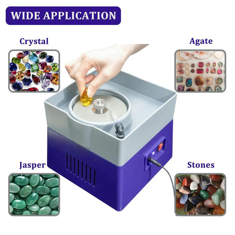 4 Inch Flat Grinding Machine For Stone And Rock Polishing Be A Go To Workhorse Grinder And Shaper Tool Kit used for polishing stones and crystals