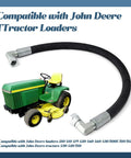 Hydraulic Hose 5800 PSI Replacement For John Deere 210 410 419 420 430 460 500E 510 512 Front Loaders Tractors 20 Inch Length AW30867