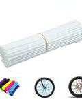 White Spoke Skin Covers 72 Piece Pack For 8 To 21 Inch Rims Protect And Decorate Dirt Bikes Mountain Bikes Bicycles Wheelchairs