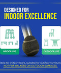 Premium Small PreCut Tennis Ball Floor Protectors For Chair Desk And Table Legs 2.4 Inch Brown Glides Indoor Use