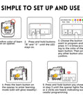 Setup guide for Two Pack Universal Garage Door Opener Remote for Most Major Brands, showing step-by-step programming instructions.