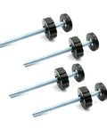 4 Pack 8mm Baby Gate Threaded Spindle Rods Replacement Hardware Kit For Pets And Dogs Pressure Mounted Safety Gates With Extra Long Wall Mount Screws Rods Bolts Black