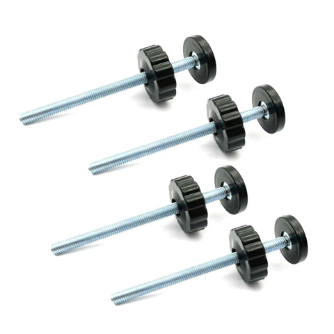 4 Pack 8mm Baby Gate Threaded Spindle Rods Replacement Hardware Kit For Pets And Dogs Pressure Mounted Safety Gates With Extra Long Wall Mount Screws Rods Bolts Black