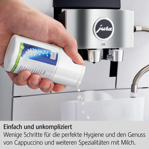 Using Milk System Cleaner Tablets With Dispensing System For Coffee Machines For Milk Frothing Systems One Click Dosage For 30 Cleanings 90G Eco Friendly Reusable Dispenser