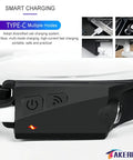 Rechargeable Headlamp With Motion Sensor, Beastly Bright 1200 Lumens, USB-C charging port close-up on camping light body.