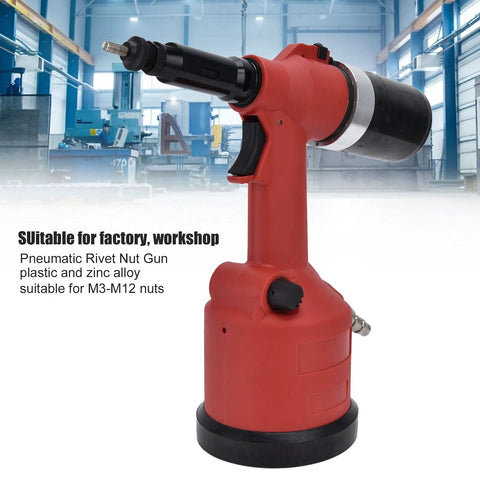 Pneumatic Rivet Nut Setting Kit Heavy Duty Air Powered Riveter For M3 To M12 Nuts Zinc Alloy Pop Riveting Gun in workshop