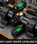 Pro Grade High Precision Scope Leveling Kit With Universal Magnetic Bubble Level Mount For Long Range Accuracy Eliminates Cant Errors Fits Picatinny Rails Durable Black on rifle scope
