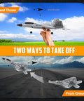 F22 Raptor RC Plane With 4 Channel Easy To Fly System, LED Lights, 6 Axis Gyro Stabilization, Two Takeoff Methods Illustrated