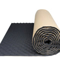 Car Truck Sound Deadening Mat 16Square Feet Heavy Duty Noise Dampening Heat Shield rolled with foamed layer and black lining.