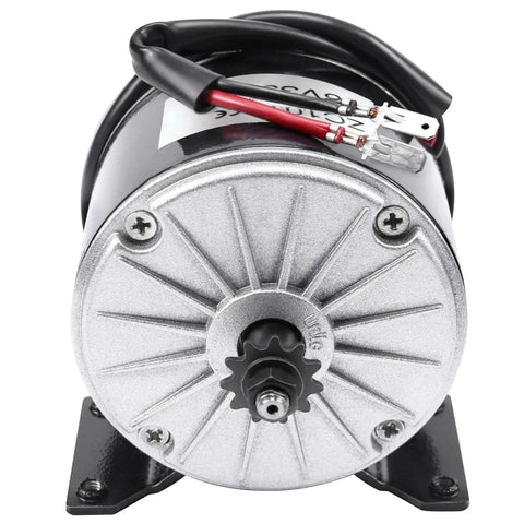 36V 350W Brushed Motor With 2750 RPM For Electric Scooters Bicycles Go Karts And DIY Projects Reversible Rotation front view