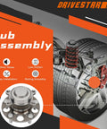 Rear Wheel Bearing Hub Assembly Set For Honda Civic 2012 2013 2014 2015 ABS 5 Lug Left And Right Fits EX EXL Si DX Sedan Hatchback Durable Direct Replacement Ready To Roll High Quality