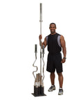 Olympic Bar Storage Rack For 5, 6, And 7 Foot Bars, Durable Satin Black Stand With Curl Bars, Ensuring Organization