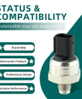 Front view brake fluid pressure sensor with metal threaded body and black connector for Toyota Sequoia 2001–2008.