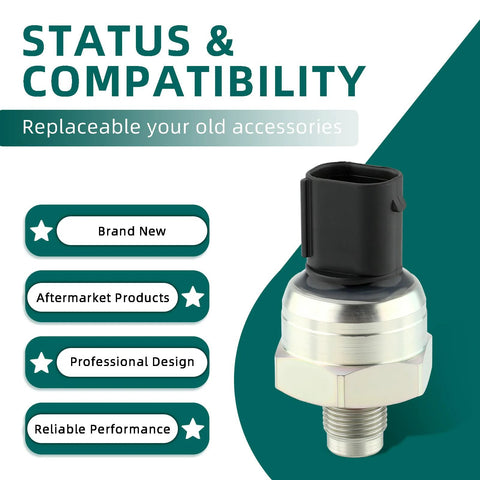 Front view brake fluid pressure sensor with metal threaded body and black connector for Toyota Sequoia 2001–2008.