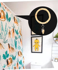 2 Pack Curtain Rings With Clips Anti Slip Shower Drapery Hooks For Stable Curtain Suspension in bathroom setting