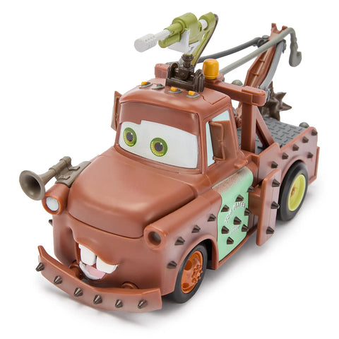 Tow Mater Remote Control Car With Crash And Rebuild Action, 2.4GHz Wireless RC Car For Kids, Futuristic Post Apocalyptic Design