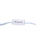 Easy rotary switch on cord for Geometric Concrete Table Lamp With White Fabric Drum Shade, Tiny Dope Compact Desk Light