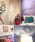 80 Piece Butterfly Wall Decal Set With 3D Wings For Bright Home And Nursery Decor Peel And Stick Stickers Featured in Bedrooms