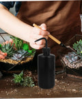 Two Pack Plastic Squeeze Bottles With Curved Nozzle For Precise Plant Watering And Cleaning, Perfect For Succulents, Terrariums, And Fish Tank Maintenance, Narrow Space Access, Easy Bottom Cleaning black plastic squeeze bottle with curved nozzle for terrariums