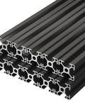Workhorse T Slot 3030 Aluminum Extrusion 39.4 Inch European Standard Anodized Linear Rail Black stacked for 3D printer and CNC