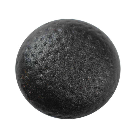 Dark Wrought Iron Cabinet Knobs 1.25 Inch Round Drawer Knobs With Mounting Hardware Black Powder Coated Antique Textured Finish