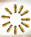 Get These Amsazing 3 Set Brass Collet Kits For Your Rotary Tool. Brass collet accessories arranged in circular pattern.