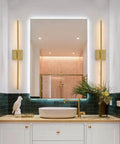 Gold 30 Inch Rotatable Modern Vanity Light With 5CCT LED, Dimmable Over Mirror Bathroom Wall Sconce, stylish bathroom setup