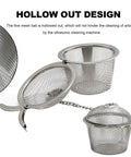 Heavy Duty 304 Stainless Steel Ultrasonic Cleaner Basket Set Slick Three Piece Jewelry And Small Parts Holder Kit with hollow mesh design.