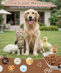 Pet Food Scoop For Cats And Dogs, 1 Cup Capacity, Food Grade 304 Stainless Steel, Rust Proof And Dent Resistant, Precision Scale Measurements For Easy Exact Dosing, No Plastic Microplastics, Durable Kitchen Must Have. Stainless steel 1-cup scoop with kibble