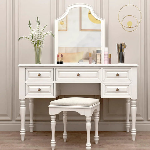 Antique Brass Cabinet Knobs Set Of 4 1.4 Inch Round Vintage Dresser Drawer Handles For Cabinets And Furniture Rustic Flower Shaped Design Durable Zinc Alloy Finish on white vanity drawers